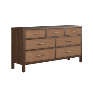 A.R.T. Furniture Verge Seven-Drawer Woven Dresser: Elegant Dark Wood Storage with Modern Design for Any Bedroom Style 337131-1960