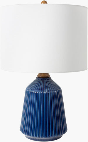 Livabliss Lennon Ceramic Table Lamp with Linen Shade for Warm Bedroom or Living Room Ambiance NNN-002
