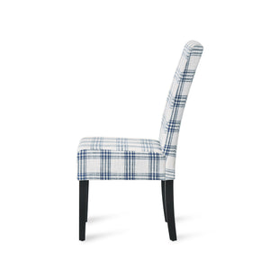 English Elm Christopher Knight Home® - DINING Chair with Plush Fabric Upholstery, Rubberwood Legs, Contemporary Minimalist Comfort and Style Blue+Cream 60162.00DBLUPLD