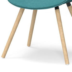 English Elm Malden Mid-Century Bentwood Dining Chair In Turquoise Blue - Stylish Comfort For Any Space! B136P158896