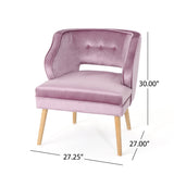 Christopher Knight Home® - Noble House - Mariposa Mid Century Light Lavender Velvet Accent Chair