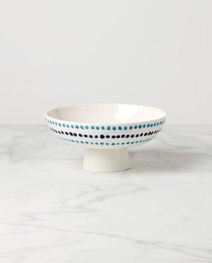 Lenox Kate Spade Floral Way Footed Bowl Blue, WHITE PORCELAIN 893511