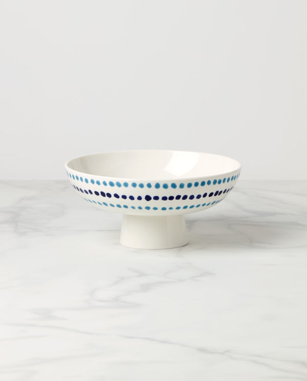 Lenox Kate Spade Floral Way Footed Bowl Blue, WHITE PORCELAIN 893511