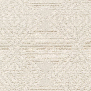 Livabliss Nora Bohemian Global Fringe Area Rug High Pile Polypropylene for Living Bedroom Light Gray, Cre 5'3" x 7' NOA2307-537