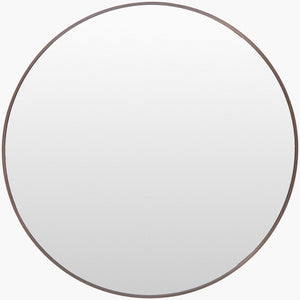 Surya Ceraon 32" Modern Accent Mirror - Sleek Design For Contemporary Decor, Easy Care & Timeless Elegance Frame, Dark Brown Aluminum Noc002-3232