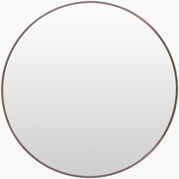 Surya Ceraon 32" Modern Accent Mirror - Sleek Design For Contemporary Decor, Easy Care & Timeless Elegance Frame, Dark Brown Aluminum Noc002-3232