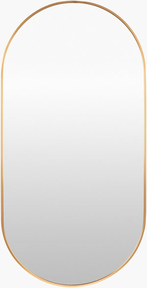 Surya Ceraon 32" Modern Accent Mirror - Sleek Design For Contemporary Decor, Easy Care & Timeless Elegance Frame, Gold Aluminum Noc003-4020