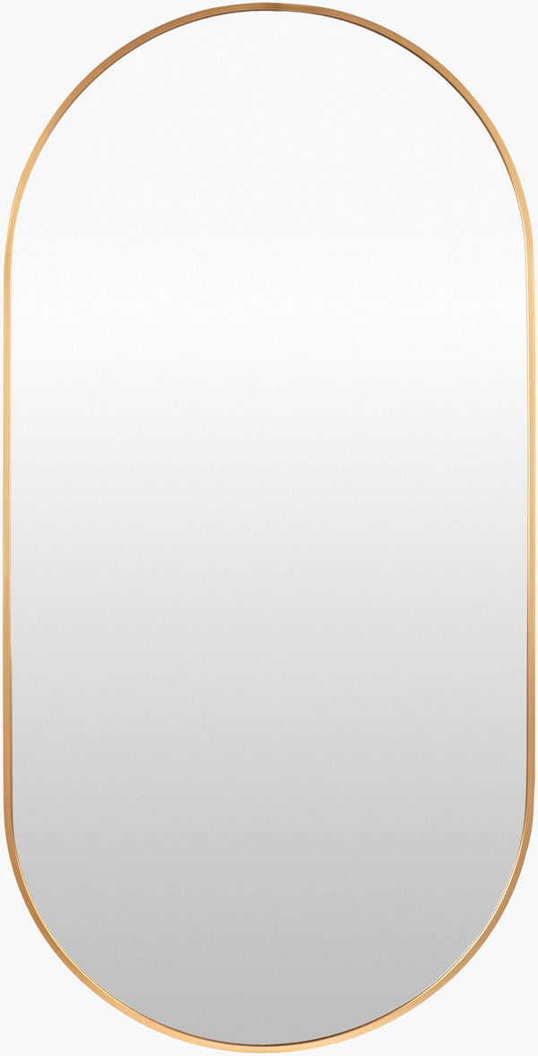 Surya Ceraon 32" Modern Accent Mirror - Sleek Design For Contemporary Decor, Easy Care & Timeless Elegance Frame, Gold Aluminum Noc003-4020