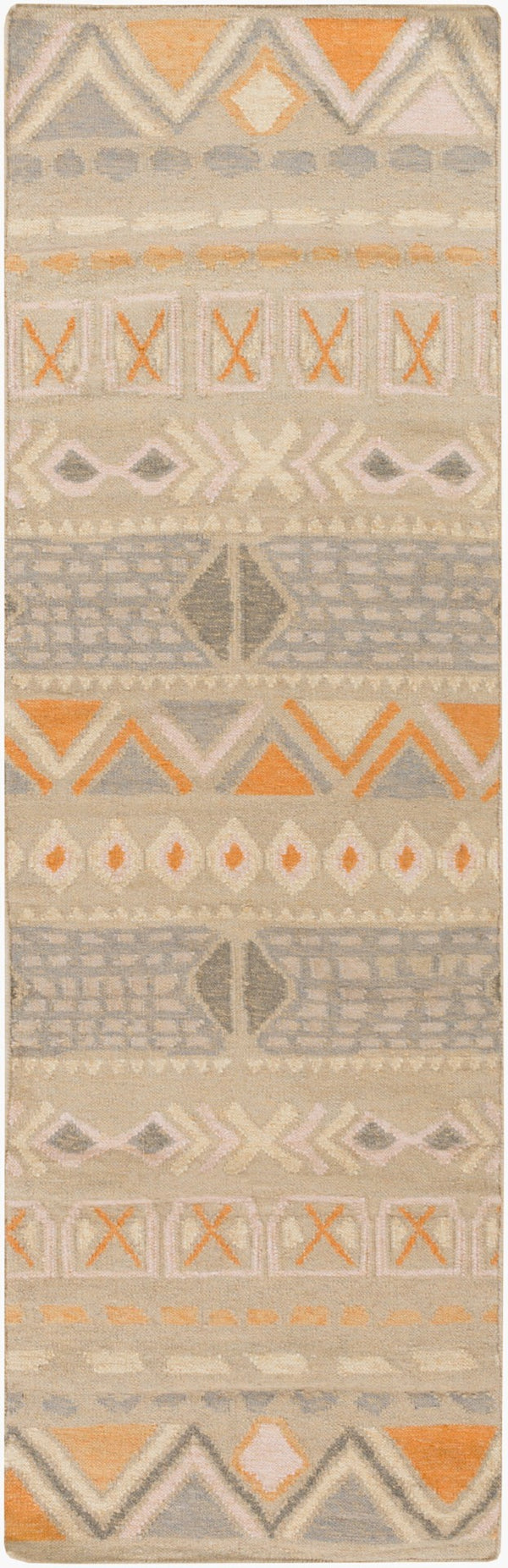 Surya Nomad Handmade Wool Flatweave Runner Rug Global Pattern for Hallway or Entryway NOD104-268