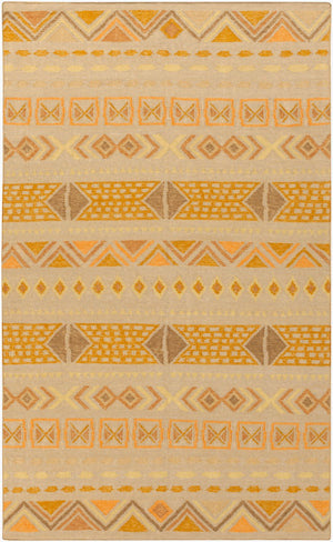 Surya Nomad Nod-108 5' X 8' Handmade Wool Rug – Elegant Global Design For Timeless Home Decor Charm Tan Wool Nod108-58