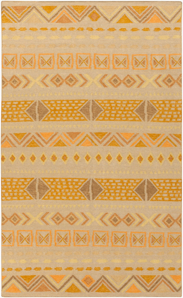 Surya Nomad Nod-108 5' X 8' Handmade Wool Rug – Elegant Global Design For Timeless Home Decor Charm Tan Wool Nod108-58