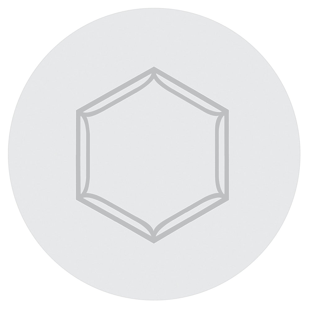 Bernhardt Bernhardt Argent Sculptural Round Dining Table With Hexagonal Stainless Steel Base & 48" Glass Top K1845