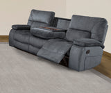 Parker House Chapman - Polo Manual Glider Reclining Sofa And Two Recliners Grey 94% Polyester,6% Nylon (W) Mcha-411-pol