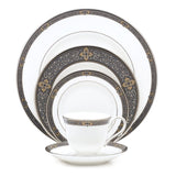 Lenox Vintage Jewel 5-Piece Place Setting Black, WHITE BONE CHINA 104291602