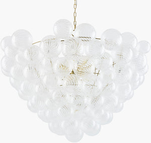 Surya Noira Angular Metal Chandelier with Faceted Glass Art Deco Prismatic Light for Grand Spaces NOIA-002