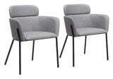 Bremor Dining Chair - Set of 2 Slate Gray 110171 Zuo Modern