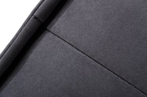 VIG Furniture Nolden Waterproof Dark Grey Fabric Ottoman - Modular Square Seat, Tufted Foam Cushion, Spill-Resistant Finish VGKNK8542-DK-GRY-OTT