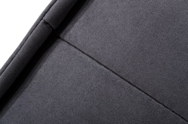 VIG Furniture Nolden Waterproof Dark Grey Fabric Ottoman - Modular Square Seat, Tufted Foam Cushion, Spill-Resistant Finish VGKNK8542-DK-GRY-OTT