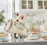 Lenox Holiday Airplane Cookie Jar Ivory, IVORY EARTHENWARE 863640