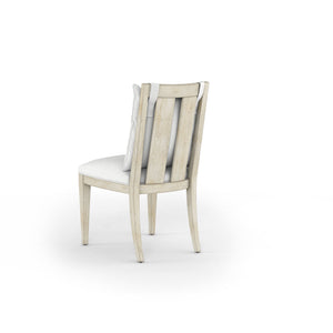 A.R.T. Furniture Set Of 2 - Cotiere Contemporary Side Chair - Stylish Linen Blend, Parawood Construction, Comfort & Durability - Set Of 2 Beige, White Parawood Solids,Foam,Lose Fibers,Fabric 299202-2349
