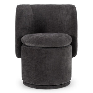 VIG Furniture Norris Mellow Mustard Swivel Chair With Plush Foam Seat, 360° Metal Base, Mid-Century Modern Comfort And Style Dark Grey Dining Chair VGKK-KF.Y2138-DGRY