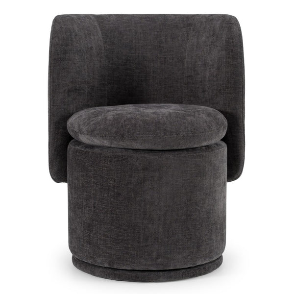 VIG Furniture Norris Mellow Mustard Swivel Chair With Plush Foam Seat, 360° Metal Base, Mid-Century Modern Comfort And Style Dark Grey Dining Chair VGKK-KF.Y2138-DGRY