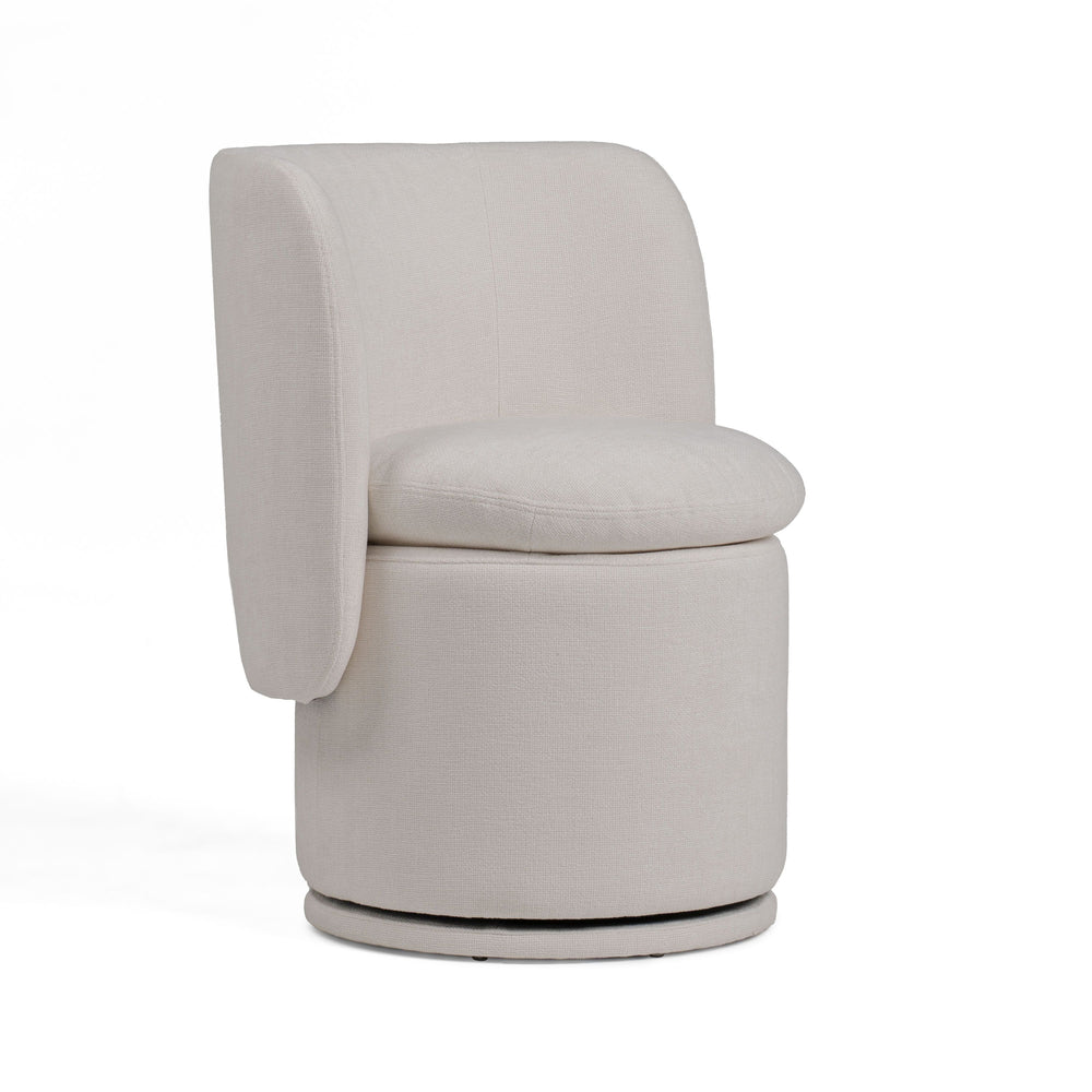 VIG Furniture Divani Casa Norris - Modern Ivory Fabric Swivel Dining Chair VGKK-KF.Y2138-IVY