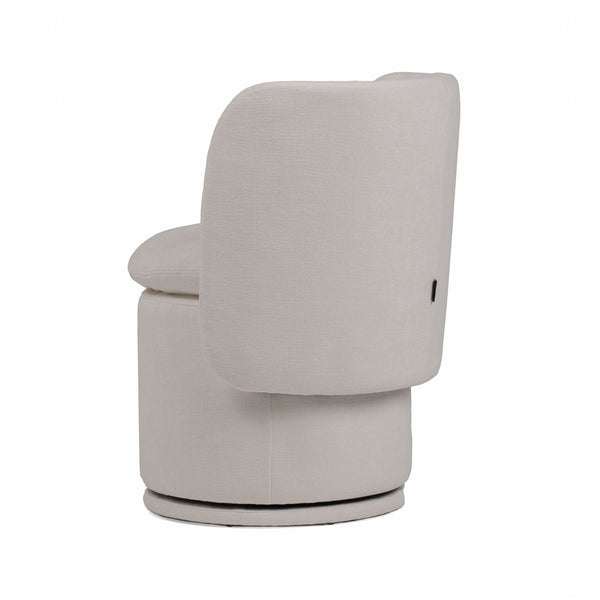 VIG Furniture Divani Casa Norris - Modern Ivory Fabric Swivel Dining Chair VGKK-KF.Y2138-IVY