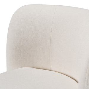 VIG Furniture Norris Mellow Mustard Swivel Chair With Plush Foam Seat, 360° Metal Base, Mid-Century Modern Comfort And Style Off-White Dining Chair VGKK-KF.Y2138-IVY