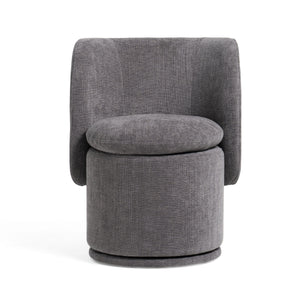 VIG Furniture Divani Casa Norris - Modern Dark Grey Fabric Swivel Dining Chair VGKK-KF.Y2138-DGRY