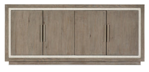 Hooker Furniture Serenity Coastal Tulum Media Cabinet — Malibu Gray Oak Veneer, Soft-Close Doors, Tv Storage 75" 6350-55478-95