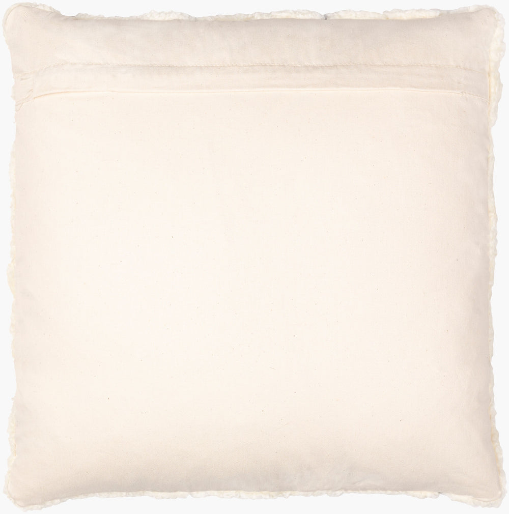 Surya North 20"L X 20"W Luxurious Sheepskin Accent Pillow Kit - Rustic Comfort For Your Home Decor! Cream Hair On Hide,Sheepskin,Cotton Not001-2020d