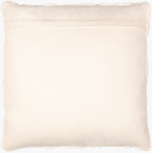 Surya North 20"L X 20"W Luxurious Sheepskin Accent Pillow Kit - Rustic Comfort For Your Home Decor! Cream Hair On Hide,Sheepskin,Cotton Not001-2020d