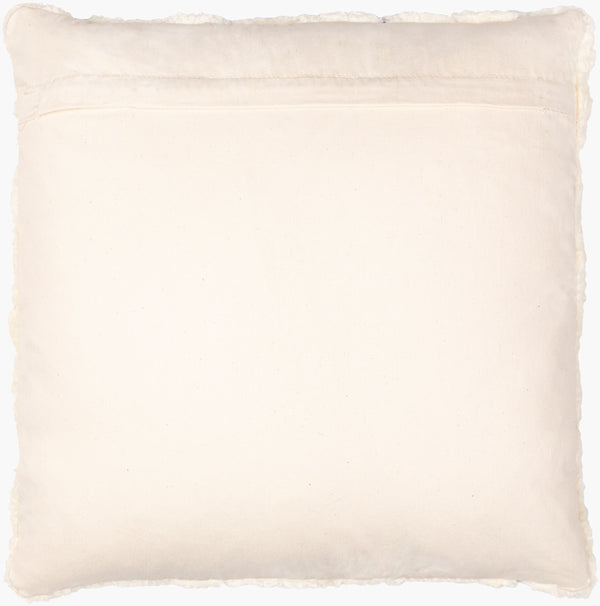 Surya North 20"L X 20"W Luxurious Sheepskin Accent Pillow Kit - Rustic Comfort For Your Home Decor! Cream Hair On Hide,Sheepskin,Cotton Not001-2020d