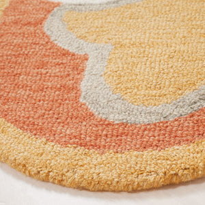 Safavieh Novelty  107 Hand Tufted Floral Rug Rust / Gold 6' x 6' Round