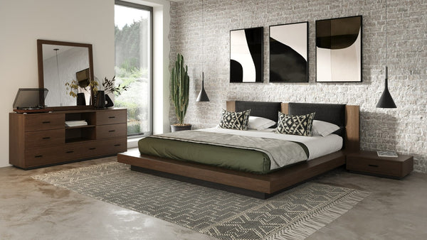 VIG Furniture Fantasia Contemporary Dark Walnut Dresser With 6 Felt-Lined Drawers, Open Cubby Storage & Tv Top 보호 VGWDHL-W03