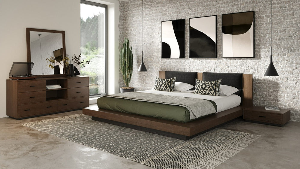 VIG Furniture Fantasia Contemporary Dark Walnut Mirror — Solid Acacia Slim Frame 34"X40" Wall Mirror For Living Spaces VGWDHL-W04