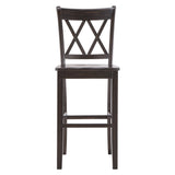 Homelegance By Top-Line Juliette X-Back Bar Height Chairs (Set of 2) Black Rubberwood