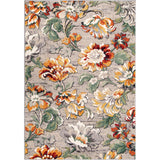 Simply Southern Cottage Franklin Floral Machine Woven Polypropylene Transitional Made In USA Area Rug