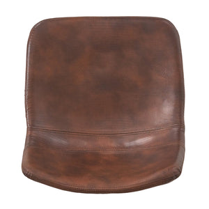 English Elm Christopher Knight Home® - Set of 2 Dax Faux Leather Barstool Brown with Faux Snakeskin Stitching, Cushioned Seat & Steel Legs 57582.00