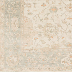 Normandy NOY-8002 8' x 10' Handmade Rug NOY8002-810  Light Gray, Light Sage, Cream, Tan, Medium Brown Surya