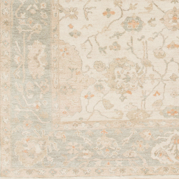 Normandy NOY-8002 8' x 10' Handmade Rug NOY8002-810  Light Gray, Light Sage, Cream, Tan, Medium Brown Surya
