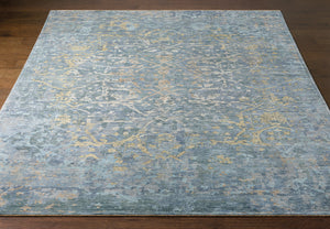 Normandy NOY-8005 8' x 10' Handmade Rug NOY8005-810  Blue, Dusty Sage, Wheat, Light Blue, Tan, Light Beige Surya
