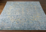 Normandy NOY-8005 8' x 10' Handmade Rug NOY8005-810  Blue, Dusty Sage, Wheat, Light Blue, Tan, Light Beige Surya