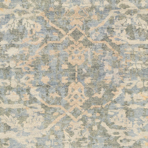 Normandy NOY-8005 8' x 10' Handmade Rug NOY8005-810  Blue, Dusty Sage, Wheat, Light Blue, Tan, Light Beige Surya