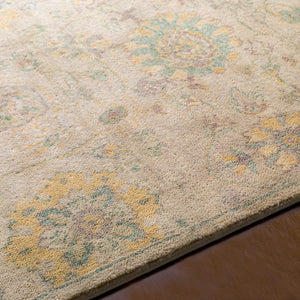 Surya Normandy 10' X 14' Handmade Wool Rug - Elegant, Timeless Design With Fringe For Any Room Decor Wheat Wool Noy8006-23