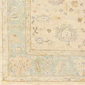 Normandy NOY-8010 8' x 10' Handmade Rug NOY8010-810  Seafoam, Beige, Dark Brown, Light Brown, Yellow, Denim Surya