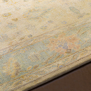 Normandy NOY-8010 8' x 10' Handmade Rug NOY8010-810  Seafoam, Beige, Dark Brown, Light Brown, Yellow, Denim Surya