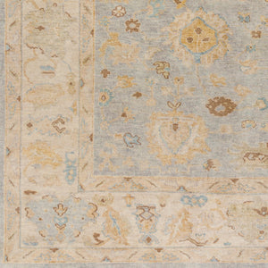 Normandy NOY-8011 8' x 10' Handmade Rug NOY8011-810  Oatmeal, Taupe, Pale Blue, Blue, Medium Brown, Beige Surya