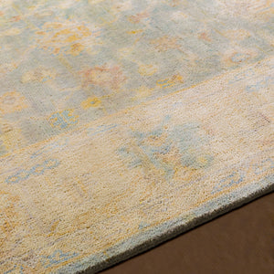 Normandy NOY-8011 8' x 10' Handmade Rug NOY8011-810  Oatmeal, Taupe, Pale Blue, Blue, Medium Brown, Beige Surya